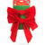 Ornament de Crăciun - fundă roșie, catifelată - 33 x 25 cm - 2 buc / pachet