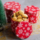 Cutie de biscuiți - cu model fulgi de zăpadă - octogon - 3 buc/pachet