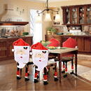 Decorațiuni pentru scaune - Moș Crăciun - 47 x 75 cm - roșu/alb