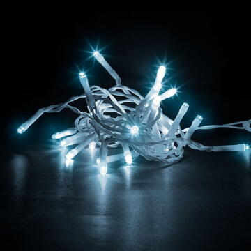 Șir luminos - 50 LEDuri - alb rece - alimentat de la rețea - 5 m - 8 programe