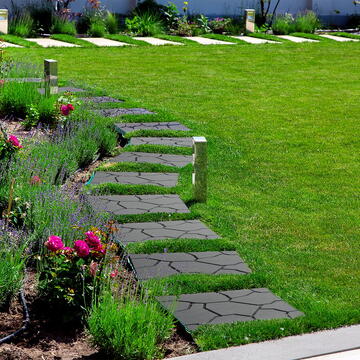 Garden of Eden - Plăci paviment pentru grădini 29 x 29 x 1,5 cm - model piatră naturală - gri