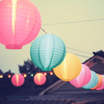 Garden of Eden - Lampion solar cu LED 3 culori, alb rece 21 cm