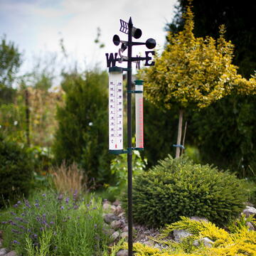 Family Stație meteo de grădină - termometru, pluviometru, anemometru - 145 cm
