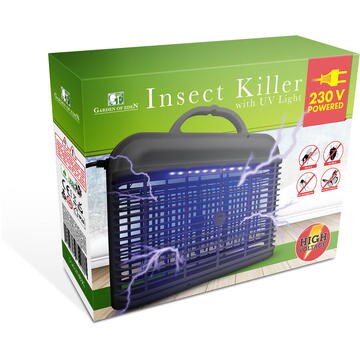 Garden of Eden Capcană UV pentru insecte - 230V, suspendată - neagră