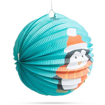 Felinar de Crăciun - model pinguin - 25 cm