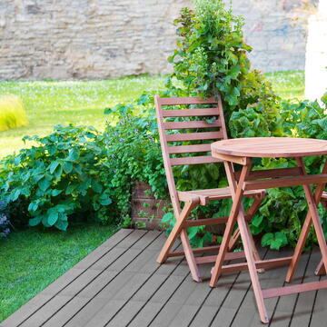 Garden of Eden Podea WPC - 4 lamele - 30 x 30 cm - gri, model lemn - 11 buc/pachet