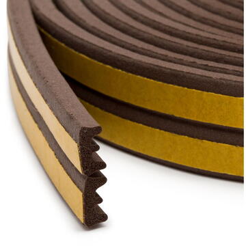 Delight Profil izolator autoadeziv pt. ferestre si usi, profil „E” - 100 m, maro, 9 mm