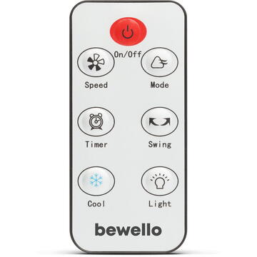 Ventilator și umidificator mobil - răcire cu aer - LED - 220-240 V, 3,5 L - BEWELLO