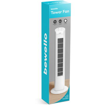 Bewello Ventilator coloană - 220-240V, 45 W - alb