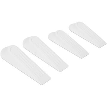 Pene pentru blocarea ușilor - plastic, albe - 4 buc / pachet