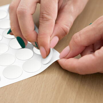 Set măști pentru șuruburi 13 mm - alb - 24 buc