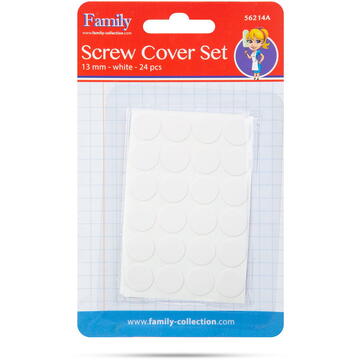 Set măști pentru șuruburi 13 mm - alb - 24 buc