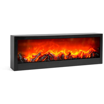 Bewello Șemineu cu efect de flăcări LED - baterie / USB - 60 x 10 x 20 cm