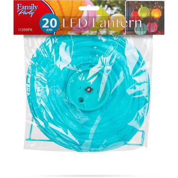 Family Lampion LED - Albastru - 2 x AAA