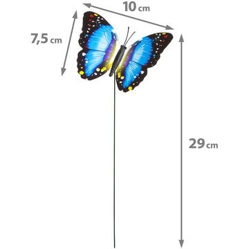 Family Fluturi decorativi cu tijă - 29 cm - plastic