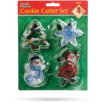 Set forme pentru fursecuri - inox - 4 piese / pachet