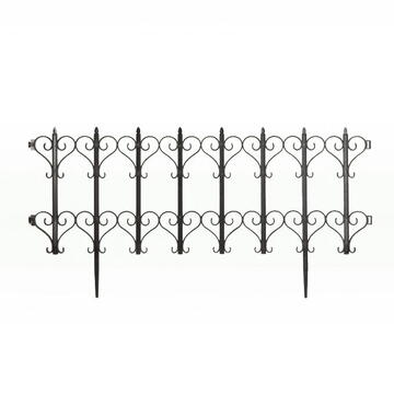 Garden of Eden Bordura pt. pat de flori / gard - 61 x 30 - Negru