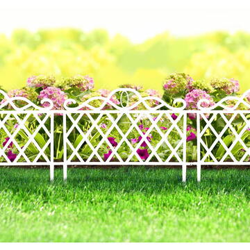 Garden of Eden Bordura pt. pat de flori / gard - 47 x 36 cm - alb