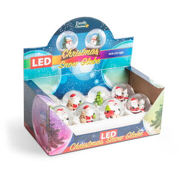 Glob de zăpadă de Crăciun cu LED - 4 modele