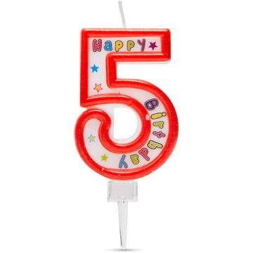 Family Lumânare pentru tort în forma cifrei 5