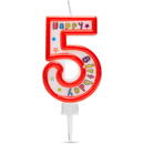 Family Lumânare pentru tort în forma cifrei 5