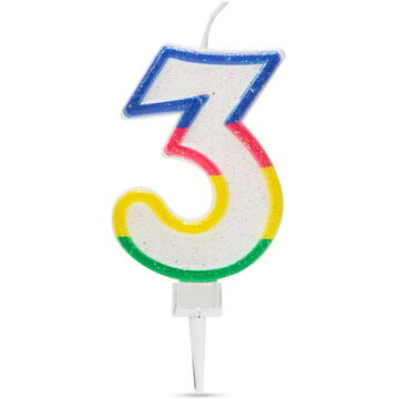 Family Lumânare pentru tort în forma cifrei 3