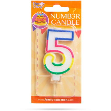 Family Lumânare pentru tort în forma cifrei 5