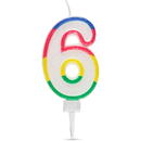 Family Lumânare pentru tort în forma cifrei 6