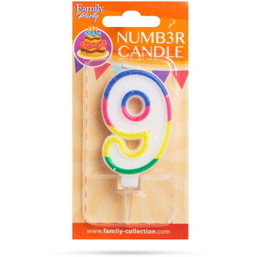 Family Lumânare pentru tort în forma cifrei 9
