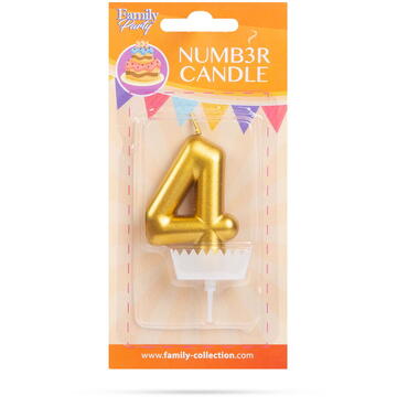 Family Lumânare pentru tort în forma cifrei 4