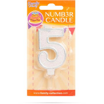 Family Lumânare pentru tort în forma cifrei 5