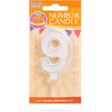 Family Lumânare pentru tort în forma cifrei 9