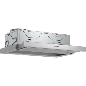Hota Bosch DFM064A53 Hood, A, Telescopic, Width 60 cm, Max extraction power 270 m3/h, Silver