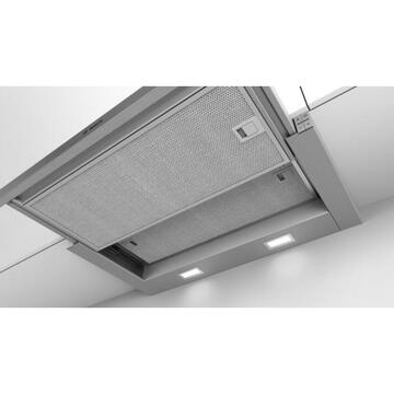 Hota Bosch DFM064A53 Hood, A, Telescopic, Width 60 cm, Max extraction power 270 m3/h, Silver