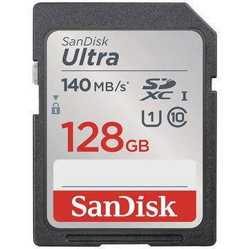 SanDisk SD Ultra 128GB SDXC Memory Card 140MB/s