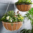 Family Coș metalic suspendat - pentru fixarea ghivecelor de flori - 25 cm - alb