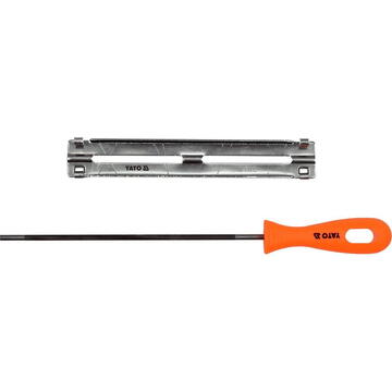 Yato Ghidaj cu pila pentru ascutirea lantului YT-85030, Otel, 250 x 4 mm, Portocaliu/Argintiu