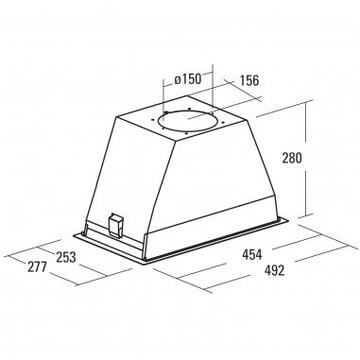 Hota Cata GT-PLUS 45  X Hood, C, Canopy, Width 49,2 cm, Max extraction power (EN61591) 645 m3/h, Mechanical control, LED, Stainless steel
