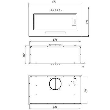Hota HOOD AKPO WK-11 MICRA GLASS 60 WHITE, Alb, 3 viteze