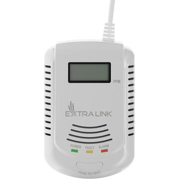 EXTRALINK JKD-808COM, Cu fir, Wireless, Monoxid de carbon, Gaz,  Alb