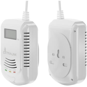 EXTRALINK JKD-808COM, Cu fir, Wireless, Monoxid de carbon, Gaz,  Alb