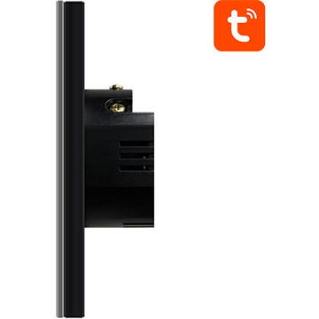 Intrerupator touch Avatto ZTS02-EU-B1 ABS, 10 A, 86 x 86 x 33 mm, Negru