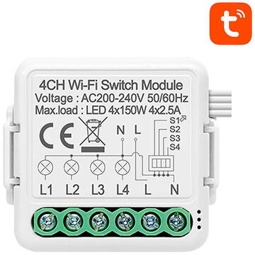 Smart Switch Module WiFi Avatto N-WSM01-4 TUYA