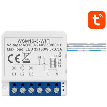 Smart Switch Module WiFi Avatto WSM16-W3 TUYA