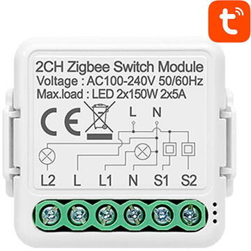 Smart Switch Module ZigBee Avatto N-ZWSM01-2 TUYA