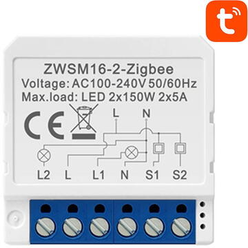 Smart Switch Module ZigBee Avatto ZWSM16-W2 TUYA