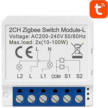 Smart Switch Module ZigBee Avatto LZWSM16-W2 No Neutral TUYA