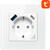 Priză Smart WiFi Avatto -WOT10, TUYA, USB-A, USB-C, alb