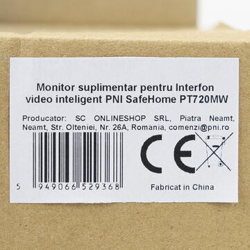 Monitor suplimentar pentru Interfon video inteligent PNI SafeHome PT720MW