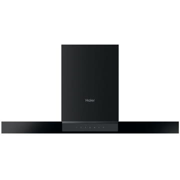 Hota Haier HATS9DS46BWIFI,Putere de absorbtie 852 mc/h, 5 Viteze, Wi-Fi + Bluetooth, Control Touch, Filtre Carbon, 90 cm, Clasa A+, Negru